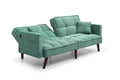 Sofa Bed Sleeper, Large Size, Usb Charging Port, Chenille Fabric Folding Futon Recliner For Living Room Furniture Apartment Bedroom Office Small Spaces, Green Green Brown Wood Primary Living Space Medium Soft Tufted Back Modern Foam Solid Wood 2 Seat