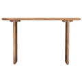 51 In. Solid Acacia Wood Console Table With Curved Edges, Modern Accent Table For Entryway, Bedroom, Livingroom, Brown Walnut Brown Brown Primary Living Space Contemporary Freestanding Acacia Rectangular Coffee & End Tables Rectangular Solid Wood