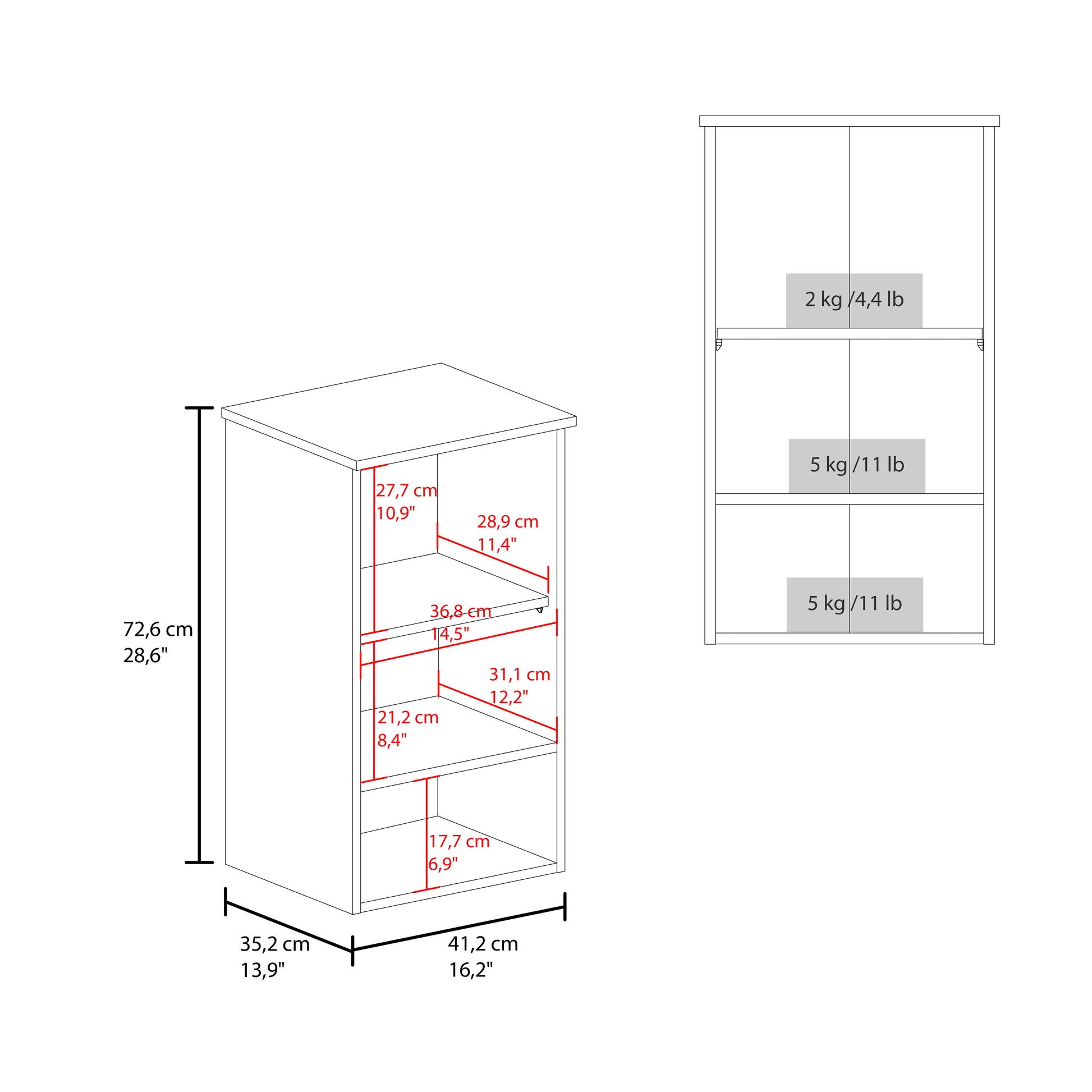 Carrizo Medicine Cabinet In Melamine With One Door, White White 1 3 24 To 31 In Bathroom Wall Mounted Minimalist,Modern 10 15 Inches Particle Board Melamine