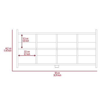 Entryway Storage Unit, Eight Shoe Capacity Espresso Mahogany Brown Primary Living Space Modern Particle Board Particle Board
