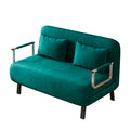 39 Convertible Chair Bed, Tri Fold Sofa Bed With Adjustable Backrest & Pillow, Leisure Chaise Lounge Couch With Sturdy Steel Frame For Home & Office, Comfortable Sleeper Chair Antique Green Antique Green Velvet Primary Living Space Medium Firm