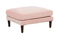 Contemporary 5Pcs Modular Sectional Set One Arm Chairs Armless Chair Ottomans L Shaped Sectional Blush Pink Morgan Fabric Pink Primary Living Space Cushion Back Classic,Contemporary,Modern Modular