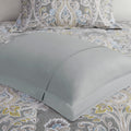 6 Piece Cotton Comforter Set Grey King King Grey Cotton