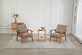 Leisure Chair With Solid Wood Armrest And Feet, Leisure Chair, Wood Frame, Velvet, Solid Rubber Wood Legs, Mid Century Modern Accent Chair, For Living Room Bedroom Studio Chair,Two Packs Camel Corduroy