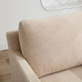 29.92'' Swivel Accent Chair, Upholstered Skirted Swivel Chair With Removable Back Cushion, 360 Degree Comfy Armchair For Living Room, Nursery, Lounge,Office,Wheat Chenille Wheat Chenille