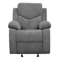 Grey Pillow Top Arms Glider Recliner Grey Primary Living Space Tight Back Modern Fir Pillow Top Arms Wood Metal