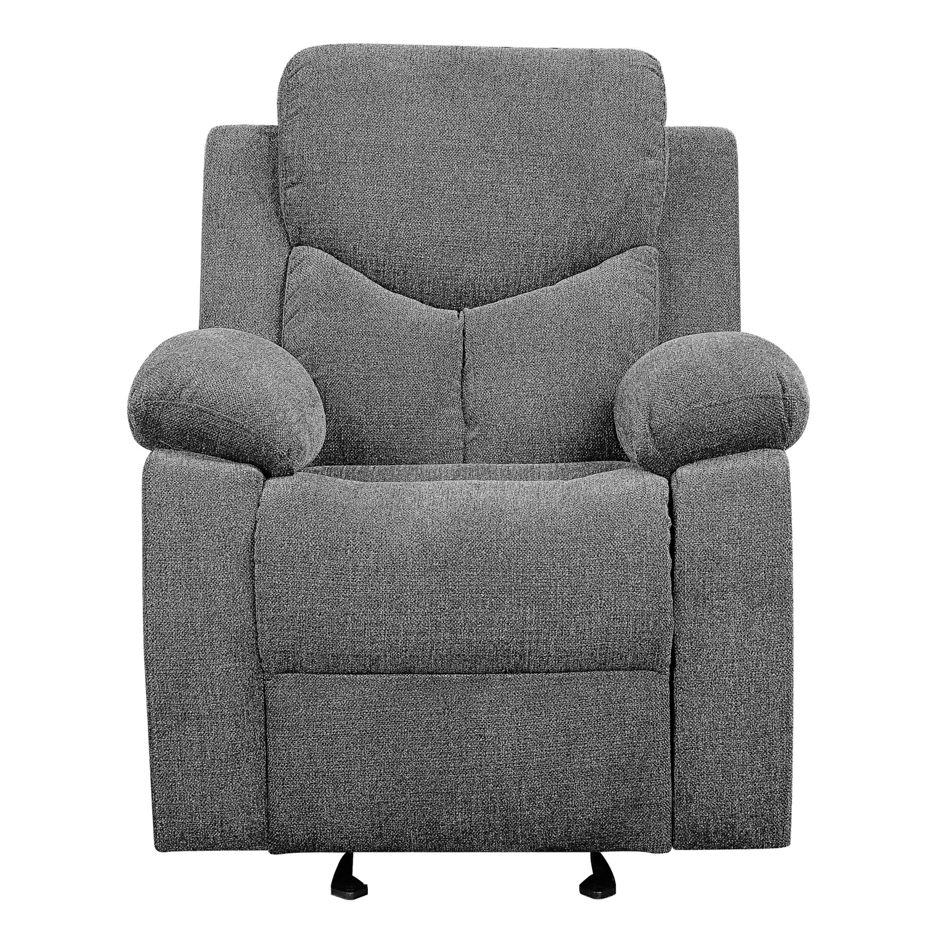 Grey Pillow Top Arms Glider Recliner Grey Primary Living Space Tight Back Modern Fir Pillow Top Arms Wood Metal