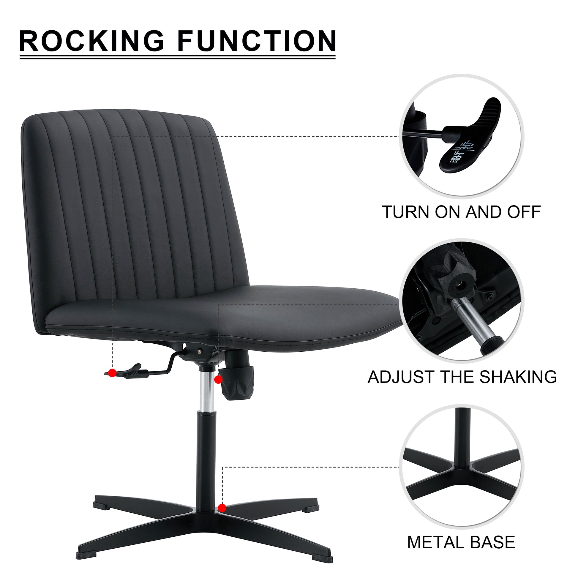 Black High Grade Pu Material. Home Computer Chair Office Chair Adjustable 360 Swivel Cushion Chair With Black Foot Swivel Chair Makeup Chair Study Desk Chair. No Wheelsw115167391 Black Foam Pu