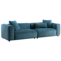 Conner Blue Corduroy Sofa 110