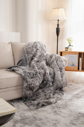 50X60" Faux Fur Throw Multicolor Faux Fur