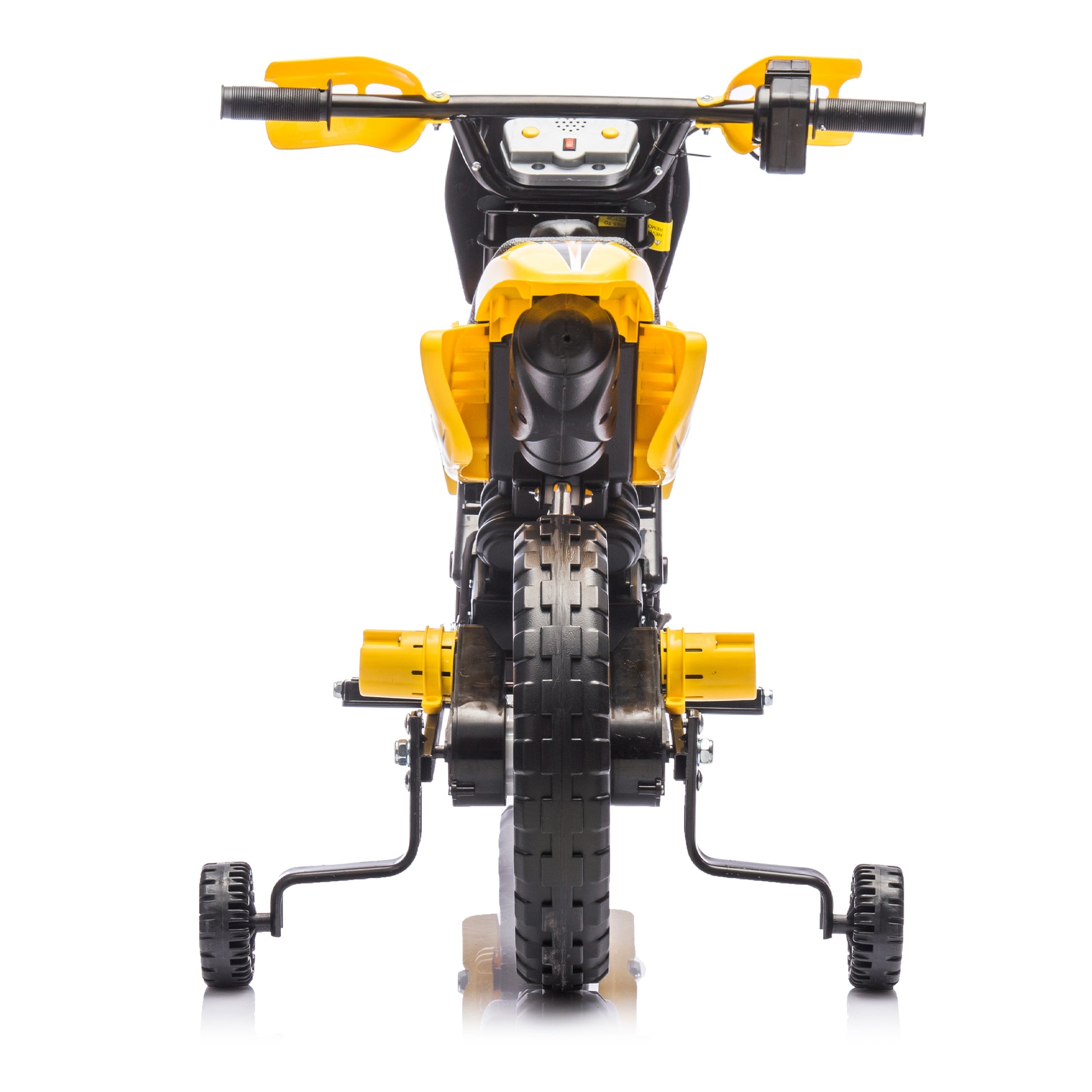 12V Kids Ride On Electric Toy Motorcycle,Rear Suspension,Twist Grip Throttle,Slow Start,Removable Training Wheels,Indie Music Box With Horn And Engine,Simulation Of Dirt Bike Modeling For Kids 3 8. Yellow 50 99 Lbs Polypropylene