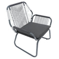 Idaho 3Pc Chat Set Gray Woven Rope