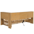 Twin Size Daybed With Two Storage Drawers, Storage Cabinets And Usb Ports, Wood Color Twin Wood Solid Wood Mdf