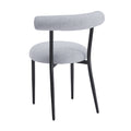 Dining Chair Set Of 2 Grey Fabric