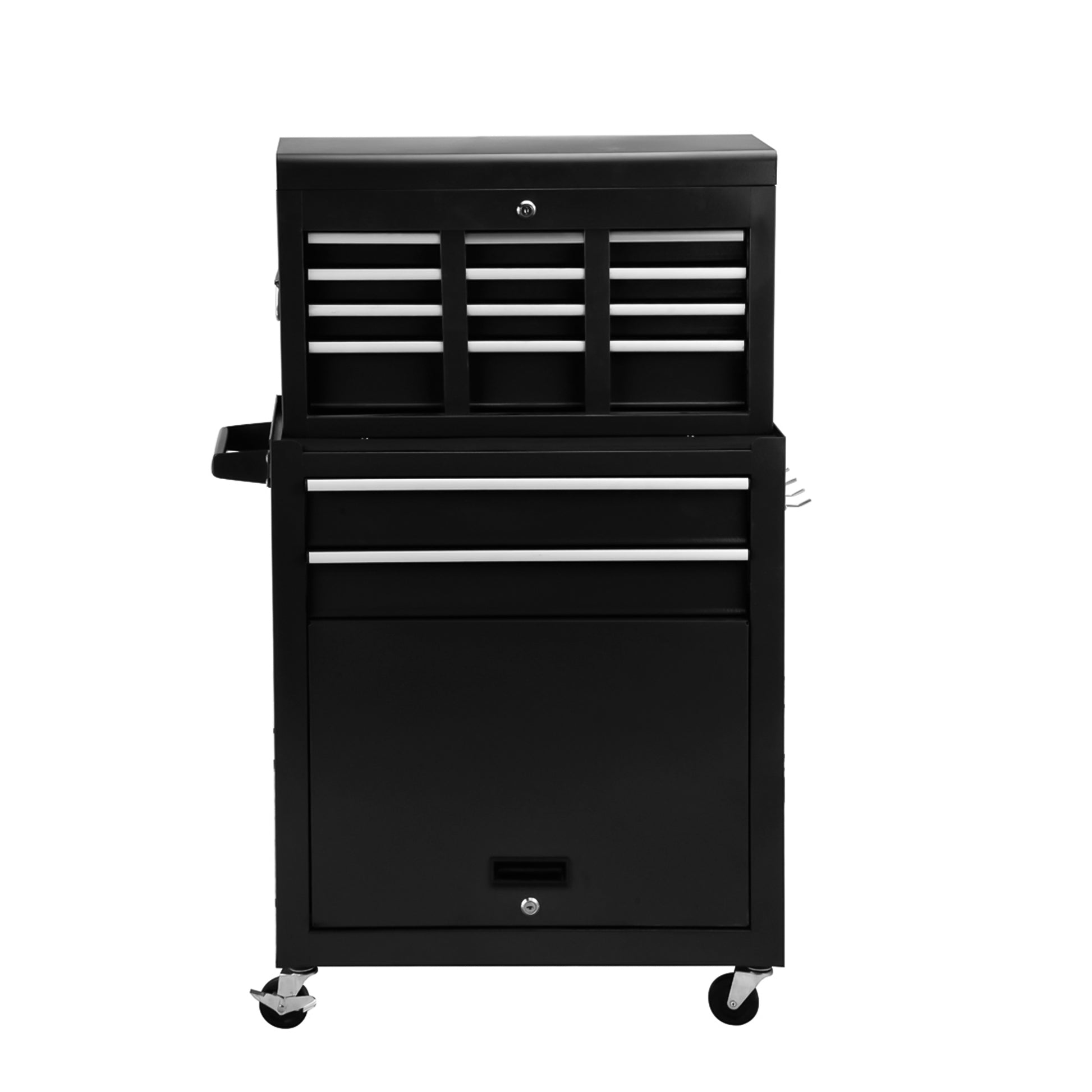 High Capacity Rolling Tool Chest With Wheels And Drawers, 8 Drawer Tool Storage Cabinet Black Iron
