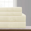 Lanester 4 Piece Full Size Deep Pocket Sheet Set The Urban Port, Cream Cream Microfiber