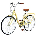 7 Speed, Steel Frame, Multiple Colors 24 Inch Ladies Bicycle Cycling Yellow Garden & Outdoor Steel