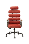 Antique Red Swivel Office Chair With Pneumatic Lift Wood Solid Red Office Office Chairs Solid Back Swivel Genuine Leather