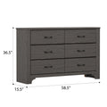 Junipe Brown 6 Drawer Dresser Brown Engineered Wood