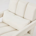 Modern Upholstered Accent Chair, Comfortable Linen Fabric With A Pillow For Living Room,Bedroom. Linen, Beige Beige Primary Living Space Modern Pine Foam Wood Fabric