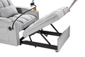Convertible Sleeper Chair Sofa Bed Adjustable Pull Out Sleeper Chair Bed Multi Pockets Folding Sofa Bed For Living Room Bedroom Small Space,3 In 1 Sofa Bed Grey Velvet Wood Soft Tufted Back Heavy Duty American Design,American Traditional Square Arms