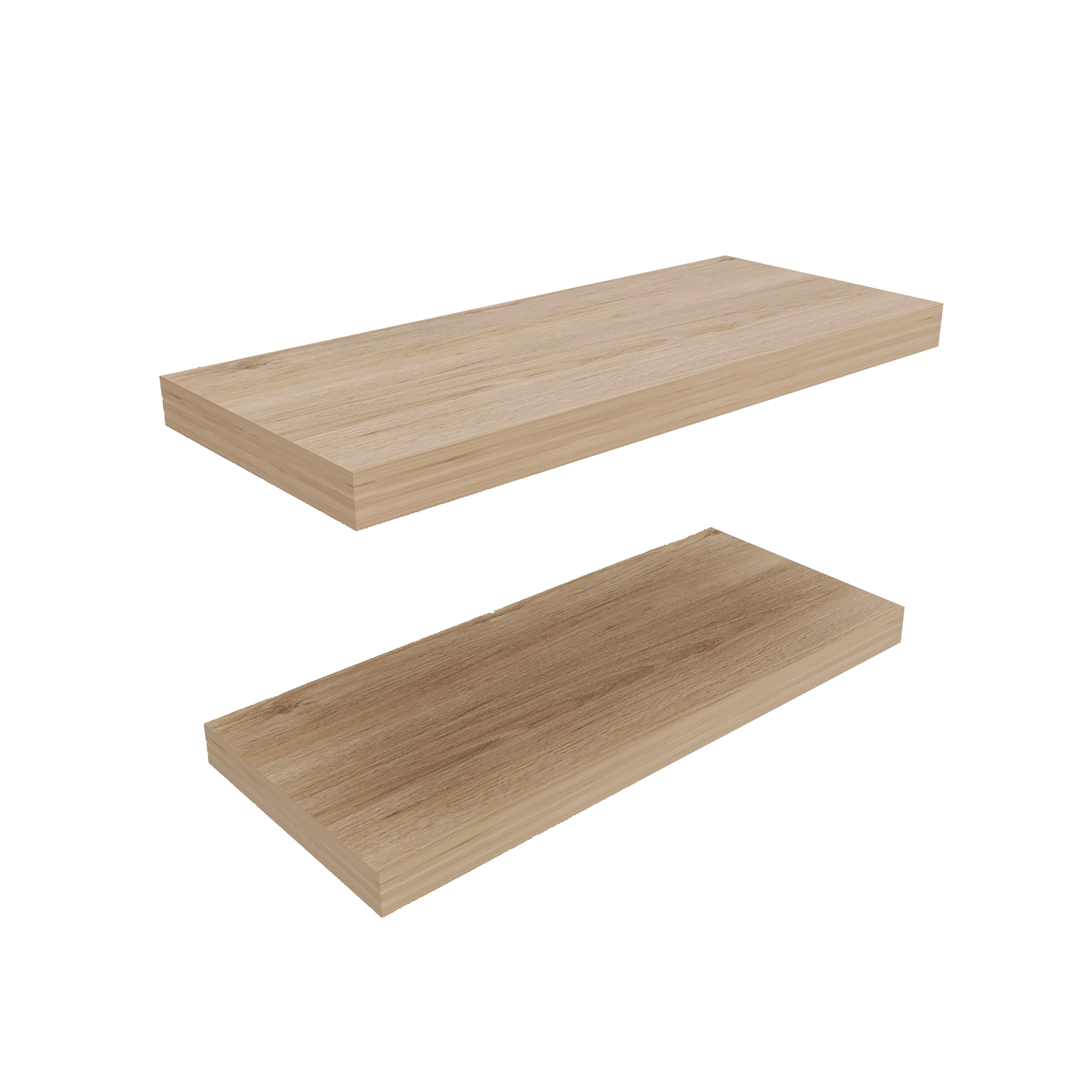 Ecco 31.5" Wide Floating Shelves Set Of 2, Shelves For Wall Decor For Bedroom, Bathroom Storage Shelves, Book Shelves For Living Room 2 Or Less Beige Horizontal Primary Living Space Open Back Modern