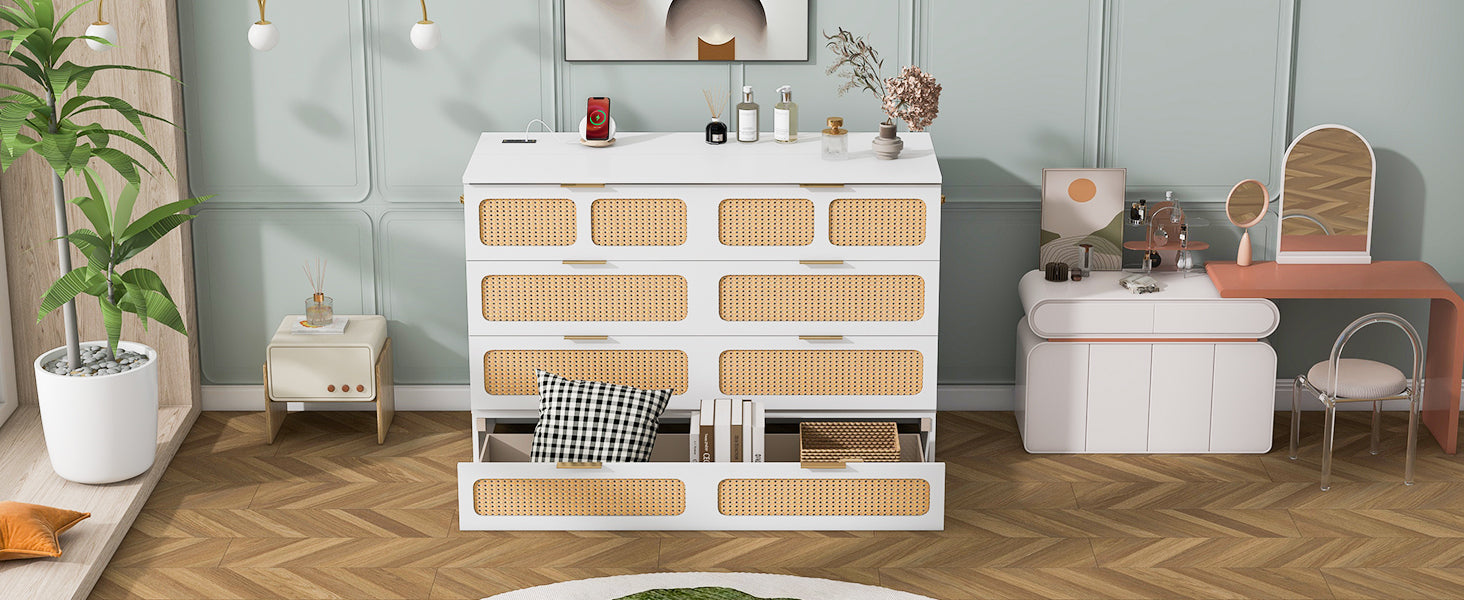 Queen Murphy Bed With Large Drawers,White Queen White Plywood