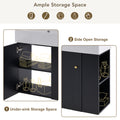 Video 21.6 Inch Modern Floating Bathroom Vanity With Ceramic Basin Perfect For Small Bathrooms, Right Side Storage Black Bathroom Ceramic Mdf