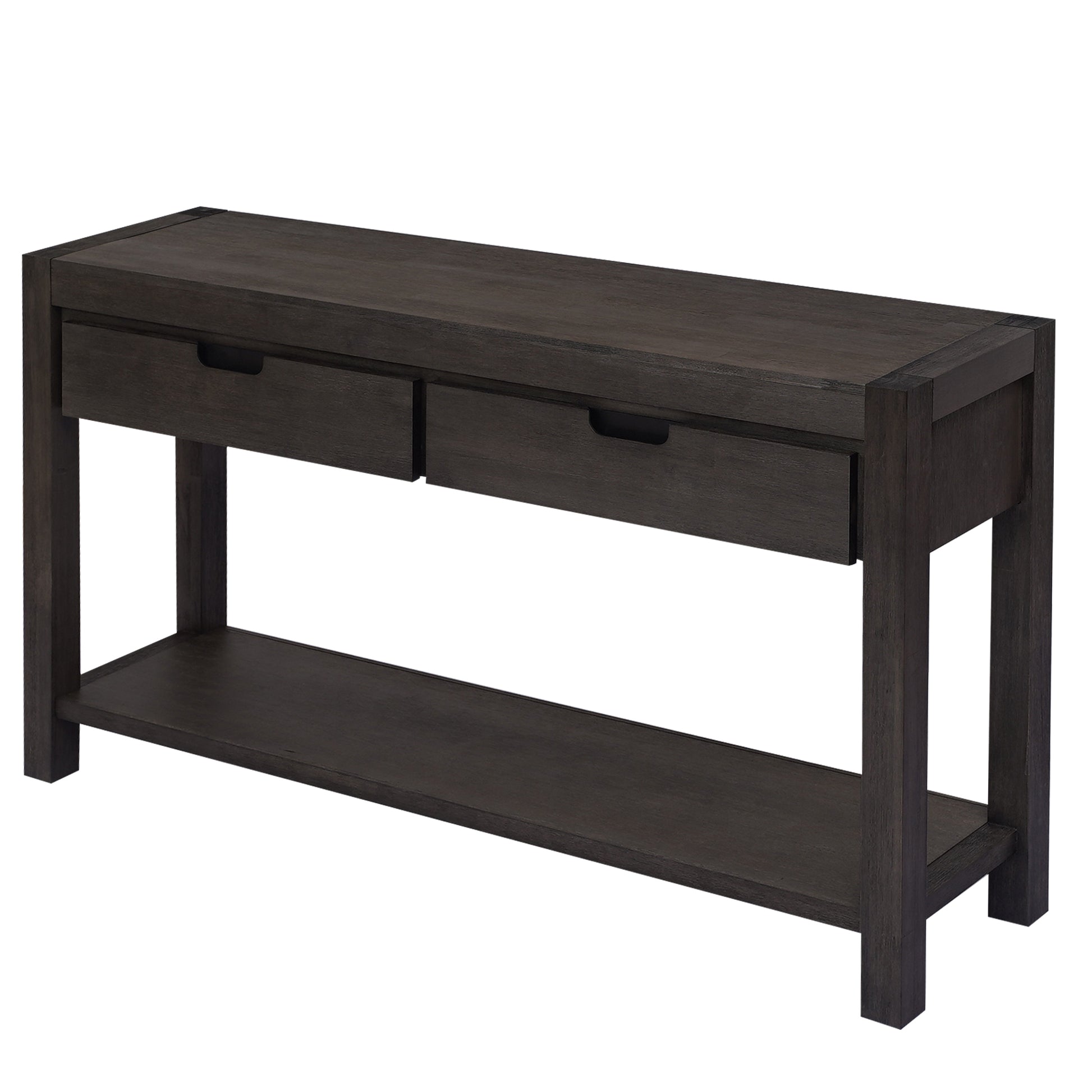Console Table Entryway Table For Hallway Living Room With 2 Drawers And 1 Shelf Antique Brown Mdf