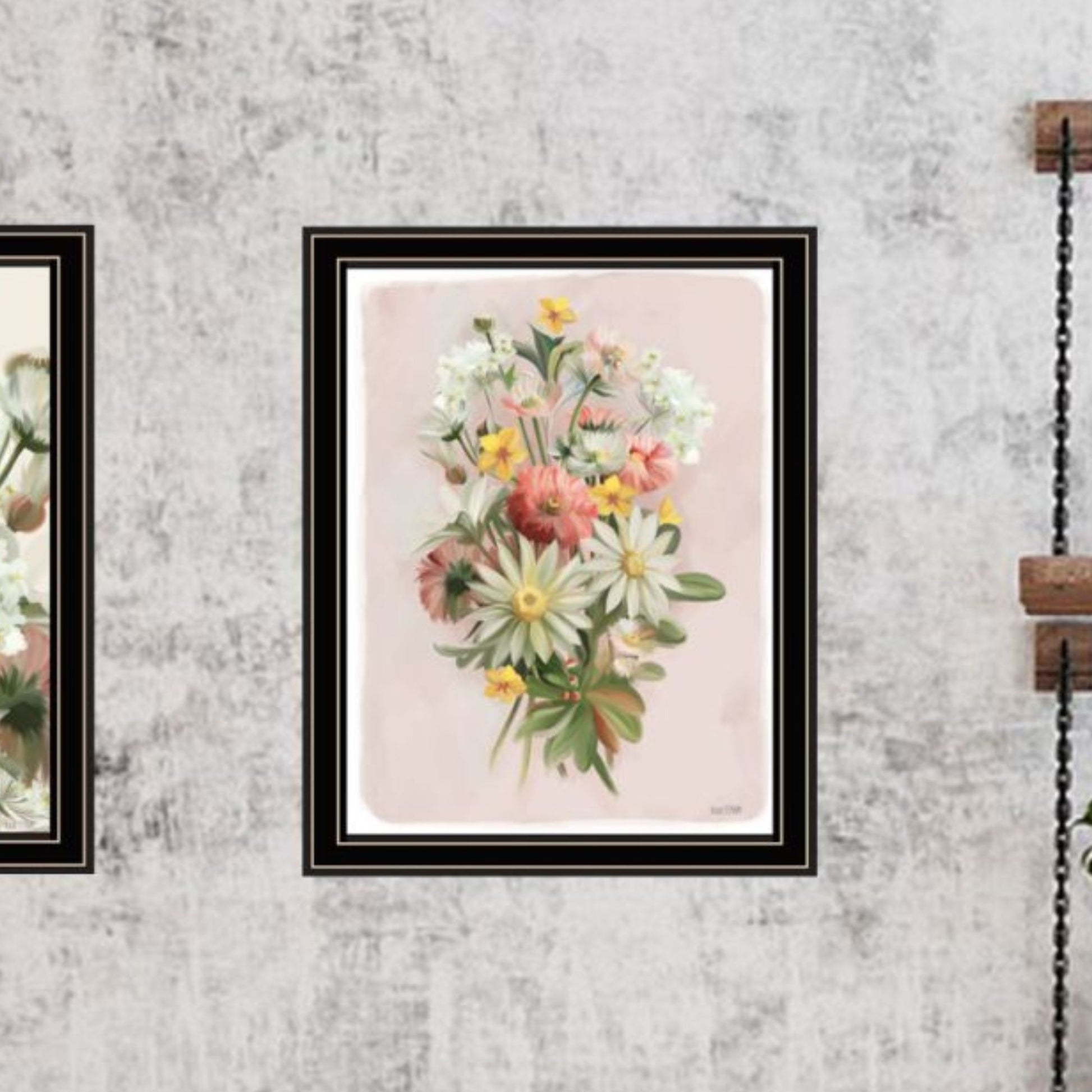 "Summer Wildflowers Just For You" Framed Wall Art For Living Room, Wall Art Print For Home Decor, Bedroom Wall Art By House Fenway Multicolor Wood Paper