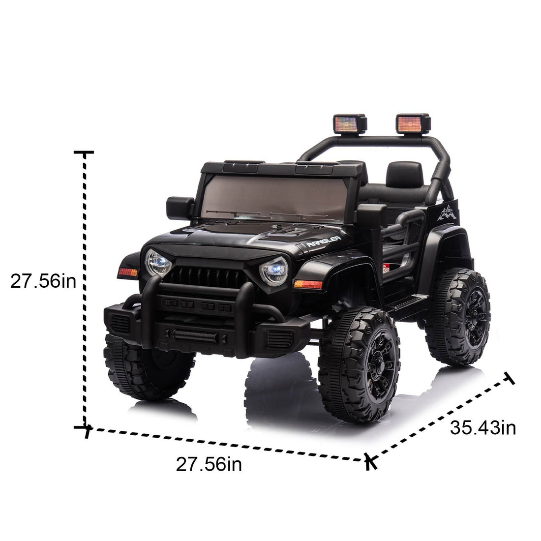 12V Kids Ride On Electric Car W Parents Control,Dual Drive, Four Wheel Suspension,With Music,Bluetooth,Mp3,Usb,With Headlights, Steering Wheel Quick Release,Slow Start For Kids Aged 3 4. Black 50 99 Lbs Polypropylene