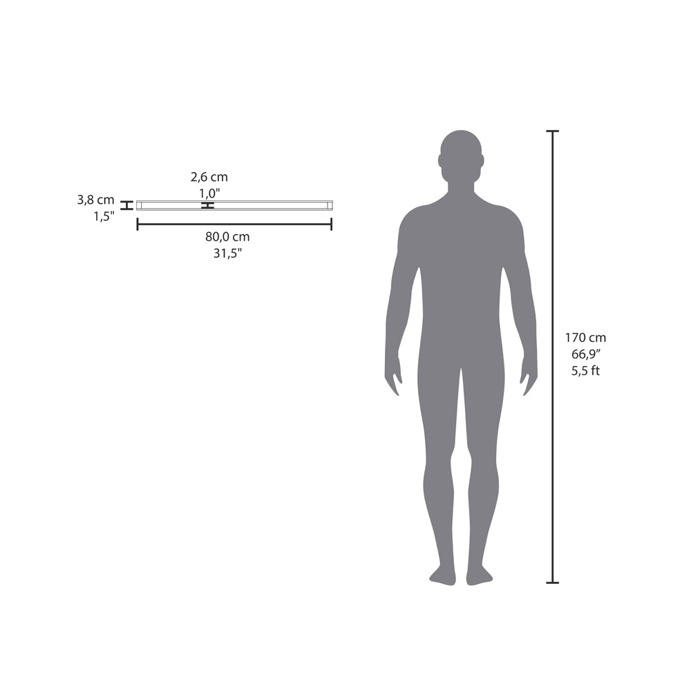 Floating Shelf Dallas, Living Room, Matt Gray Matte Gray Particle Board Engineered Wood