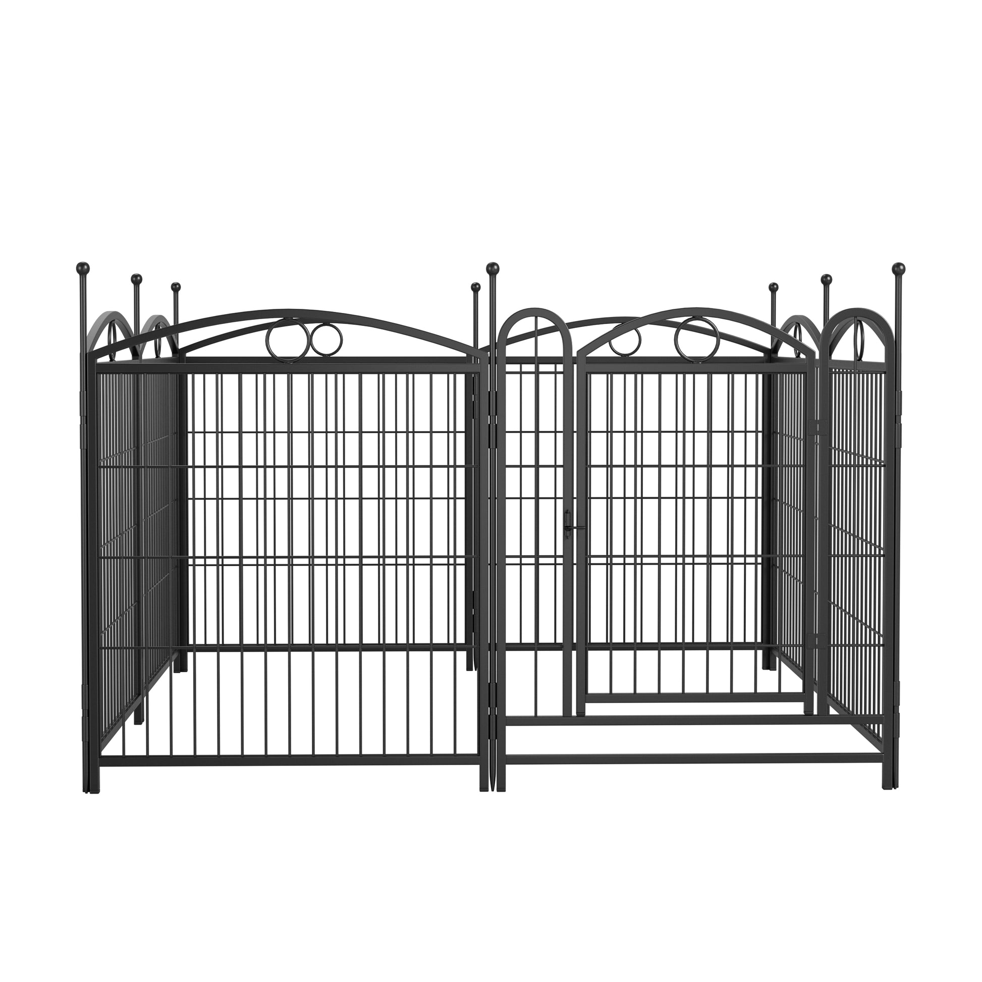 Dog Playpen Indoor 32 Inch 8 Panels Metal Dog Pen Pet Dog Fence Outdoor Exercise Pen With Doors, Heavy Duty Dog Fence Puppy Pen For Large Medium Small Dogs Indoor Outdoor Foldable Pet Exercise Pen