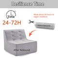 Fireside Chair, Lazy Floor Sofa Couch, Teddy Velvet Bean Bag Chair, Tatami Sofa With High Resilience Foam For Living Room, Bedroom, Office Salon, Gray Gray Soft Foam Foam,Teddy