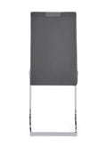 Altis Fabric Grey Dining Chairs Kit Of 4 Solid Gray Dining Room Foam Wipe Clean Rectangular Casual Dining Chairs Solid Back Set Of 4 Or More Metal & Wood Stainless Steel