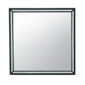 Carlos Black Mirror Black Solid Wood Mdf