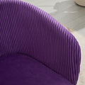 Ts Stripe Dinding Chair 1Pc Purple Purple Velvet