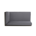 Brava X Back 4 Piece Sofa Set, Dark Grey Dark Grey Acacia Wood