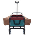 Minimeetall Multi Use Bag,Collapsible Foldable Wagon Cart Beach Wagon Heavy Duty Utility Cart Utility Wagon Grocery Cart For For Camping 3Pcs Plastic Liner Bag Covercyan Cyan Steel