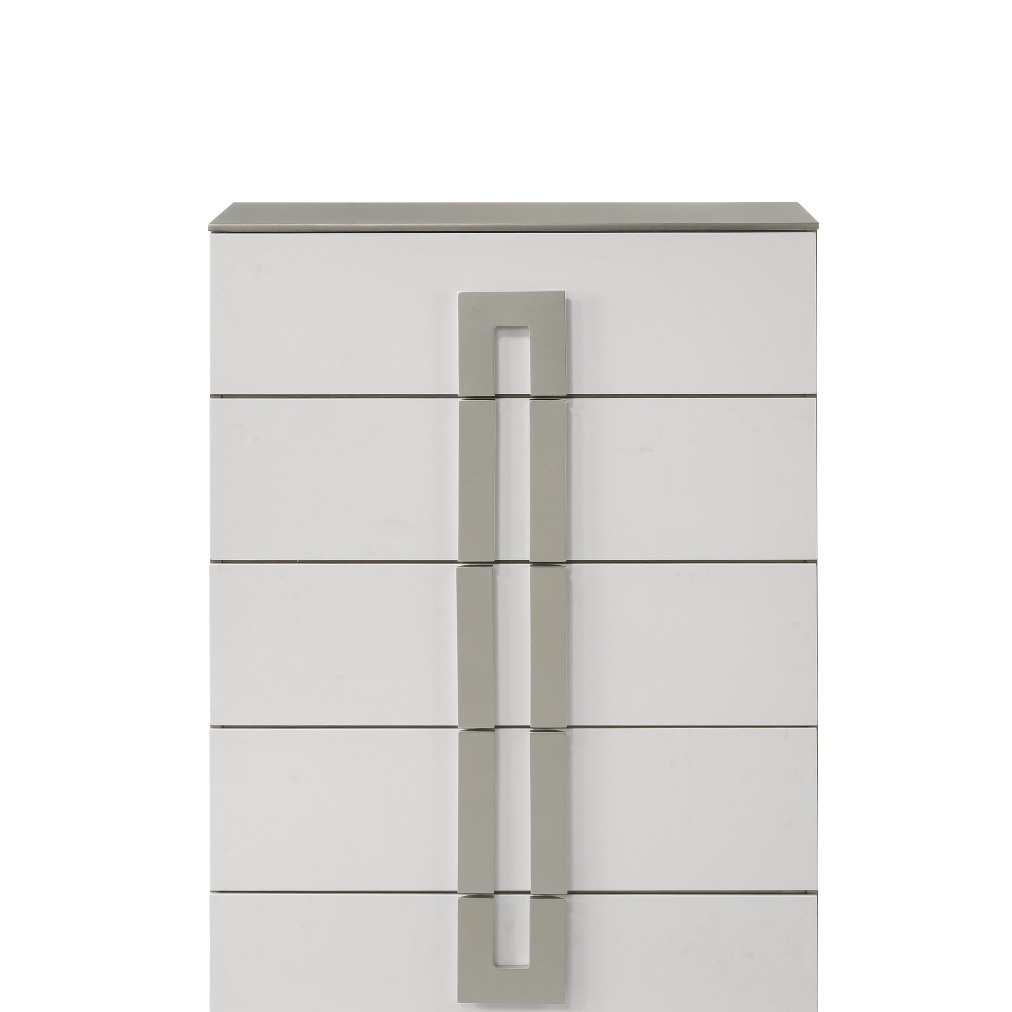 Olivia Contemporary Style 5 Drawer Chest Made With Wood In White White Bedroom Contemporary Solid Wood Mdf Wood