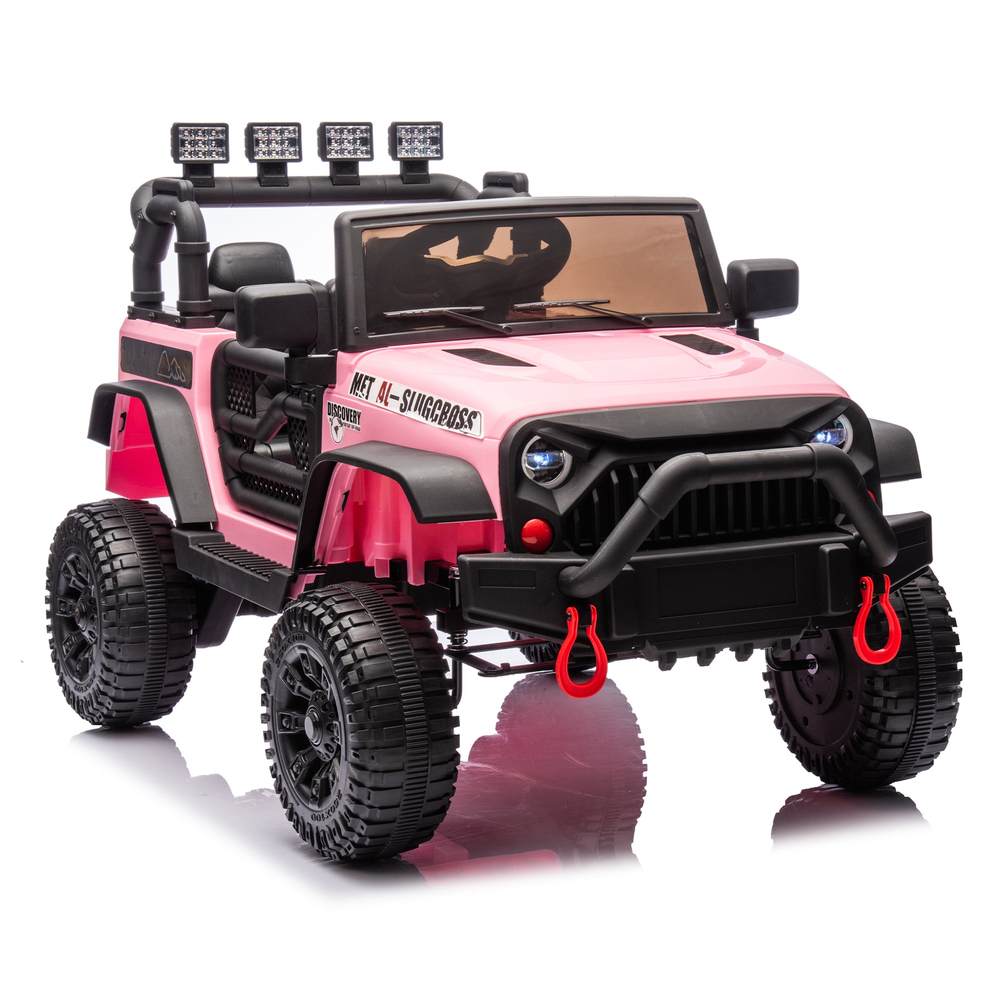 24V Kids Ride On Car W Parents Remote Control,400W Motor,Four Wheel Suspension,Adjustable Speed,Usb,Mp3,Music,Bluetooth,Large Display Screen,Power Display,Portable Handle,Safety Belt For Kids Aged 3 . Pink 50 99 Lbs Polypropylene