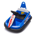 6V Kids Ride On Electric Go Kart Bumper Car W Parents Remote Control,Three Speed Adjustable,Led Lights,Horn,Bluetooth,Player&360 Spin,Vehicle Body With Anti Collision Padding For 18M . Blue Polypropylene