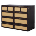 Full Size Murphy Bed With Large Drawers,Espresso Full Espresso Plywood