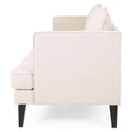 Mirod Comfy 3 Seat Sofa With Tufted Back And Arm, Modern For Living Room Beige Fabric 3 Seat