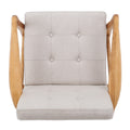 Beige Fabric Mid Century Modern Club Chair Beige Fabric