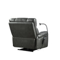 Recliner Chair With Phone Holder,Electric Power Lift Recliner Chair With 2 Motors Massage And Heat For Elderly, 3 Positions, 2 Side Pockets, Cup Holders Gray Foam Bonded Leather