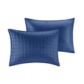 8 Piece Comforter And Quilt Set Collection Navy King Cal King King Navy Polyester