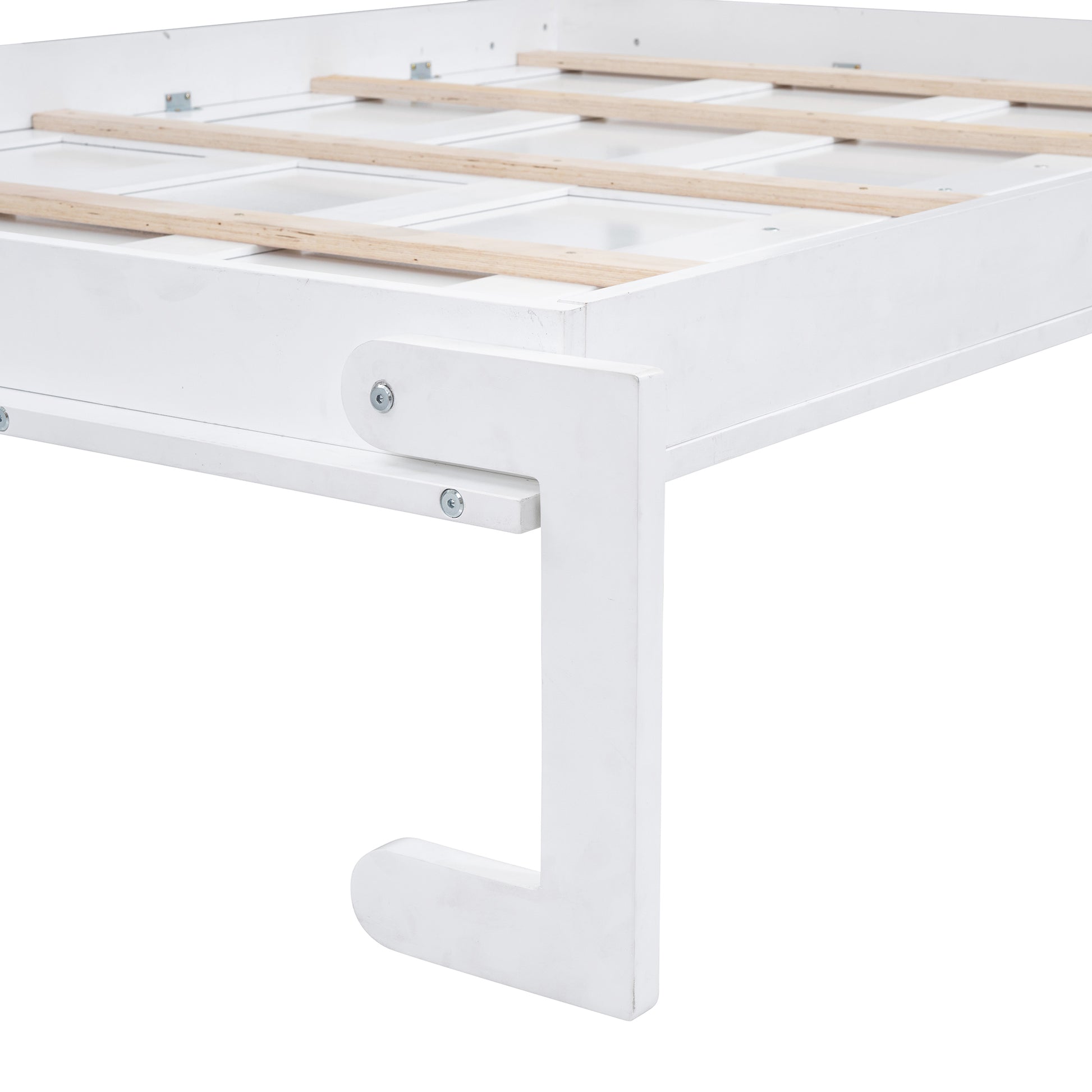 Queen Size Murphy Bed Wall Bed With Top Cabinets,White Queen White Plywood