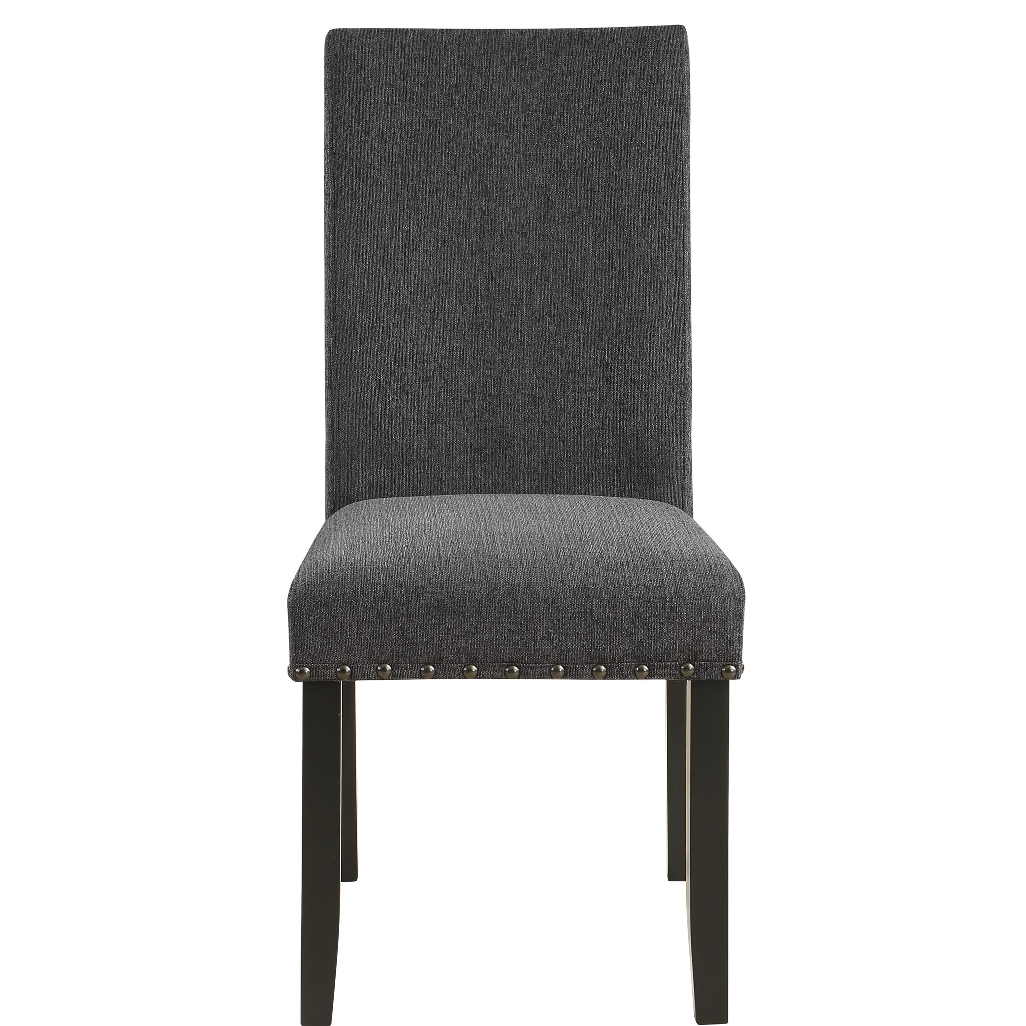 Marian Grey Dining Chairs Kit Of 2 Gray Fabric