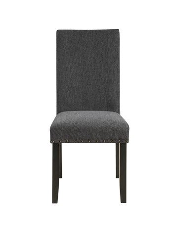 Marian Grey Dining Chairs Kit Of 2 Gray Fabric